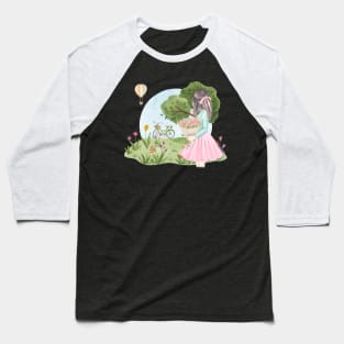 girl in the field Baseball T-Shirt